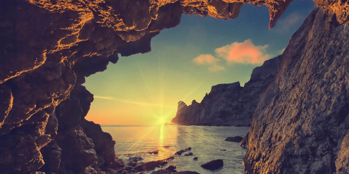 Sunset View Inside the Cave